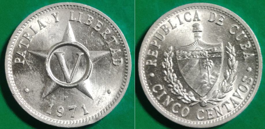 Cuba 5 centavos, 1971 ***/