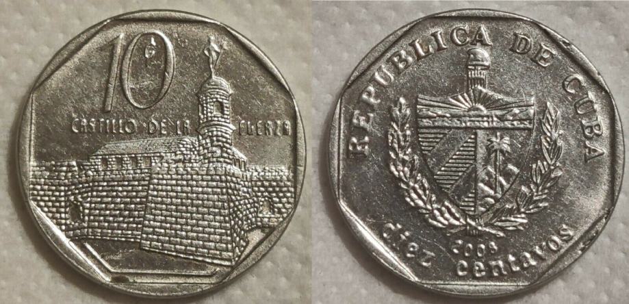 Cuba Kuba 10 centavos, 2008 **/