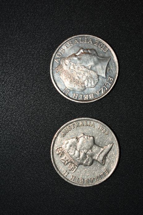 Dvije kovanice po deset centi iz 1989 i2013