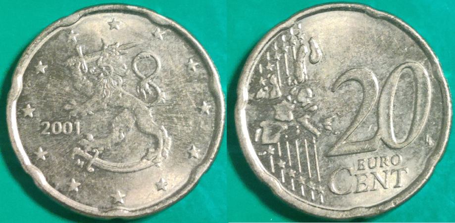 Finland 20 euro cent, 2001***/