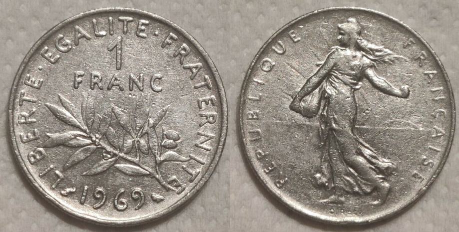 France 1 franc, 1969