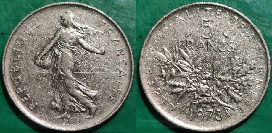 France 5 francs, 1973