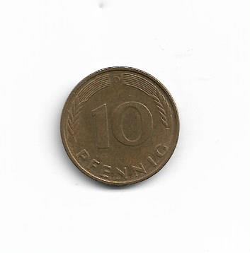 Germany 10 pfennig 1996 D