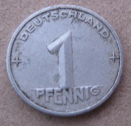 GERMANY-DEMOCRATIC REPUBLIC 1 PFENNIG 1952A