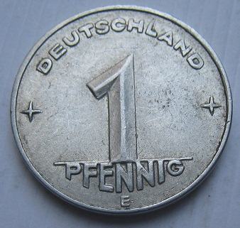 GERMANY-DEMOCRATIC REPUBLIC 1 PFENNIG 1953E