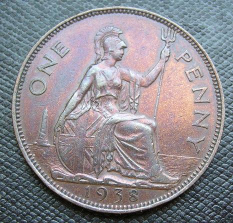 GREAT BRITAIN 1 PENNY 1938