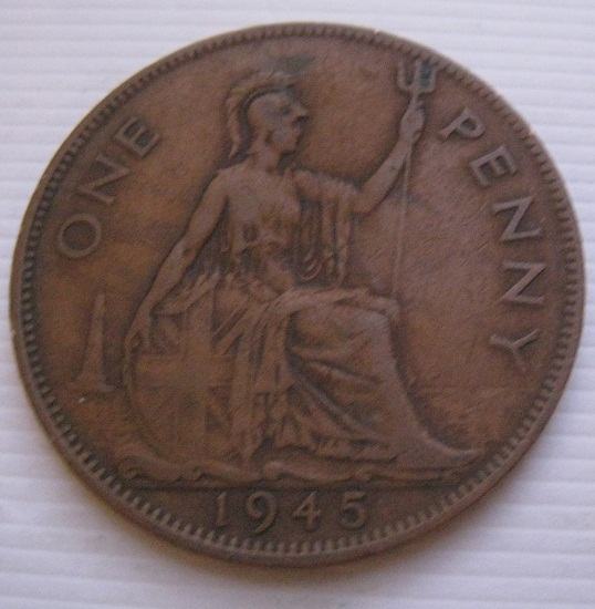 GREAT BRITAIN 1 PENNY 1945