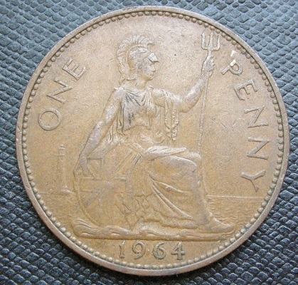 GREAT BRITAIN 1 PENNY 1964