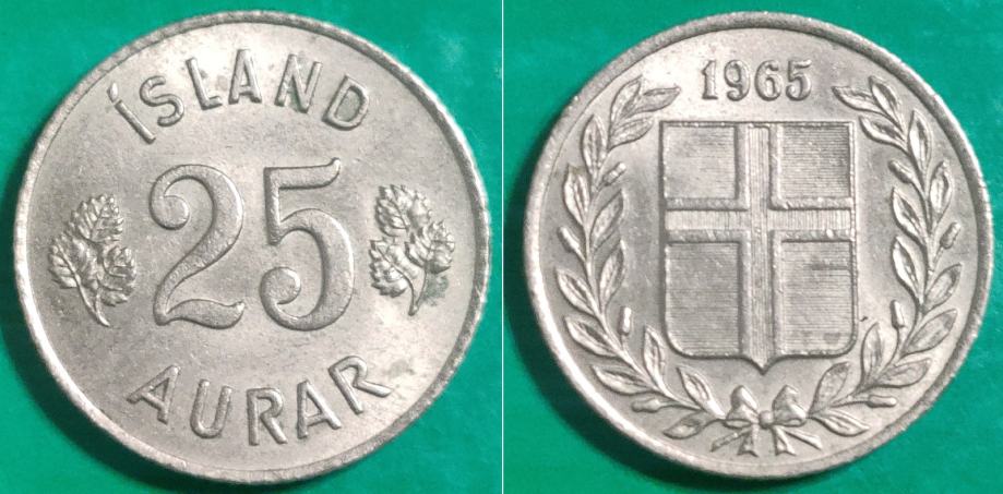 Iceland 25 aurar, 1965 ***/