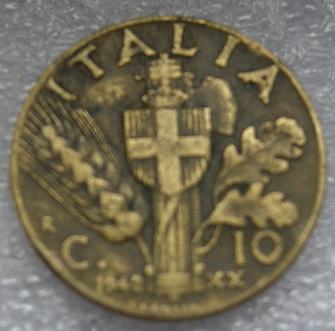 ITALY 10 CENTESIMI 1942