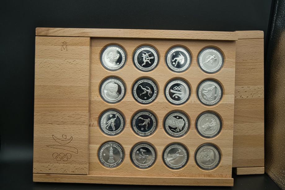 Kolekcija srebrnih kovanica sa olimpijskih igara u Barceloni 1992