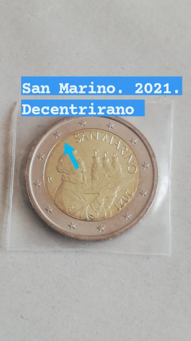 Kovanice Posebno izdanje. 2.€.San.Marino.Portugal 2021 Obe.