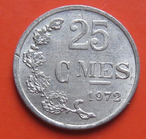 LUXEMBOURG 25 CENTIMES 1972