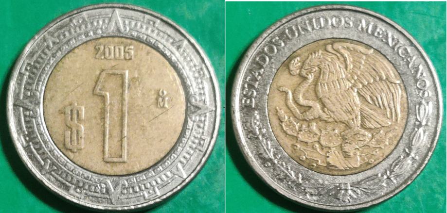 Mexico 1 peso, 2005