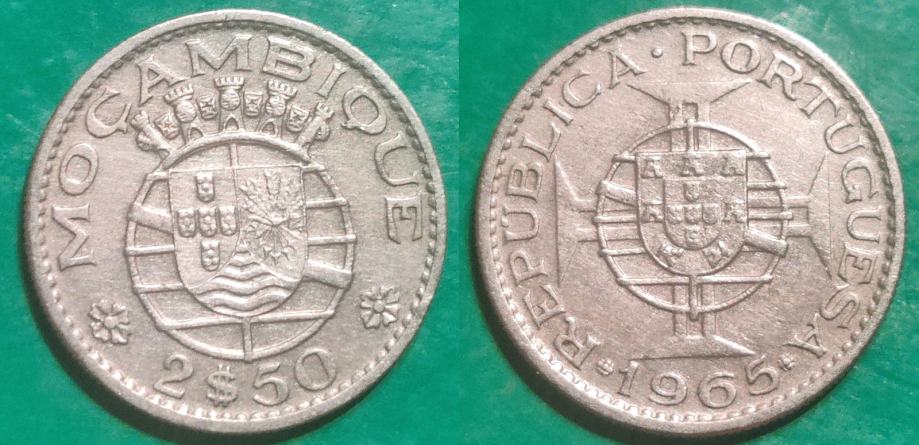 Mozambique 2.5 escudos, 1965 ****/
