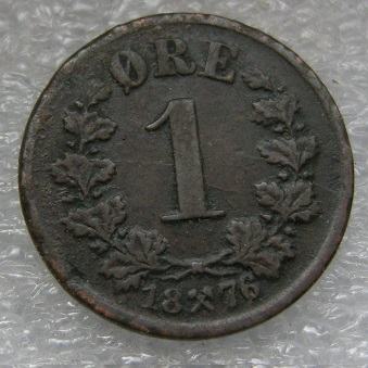 NORWAY 1 ORE 1876