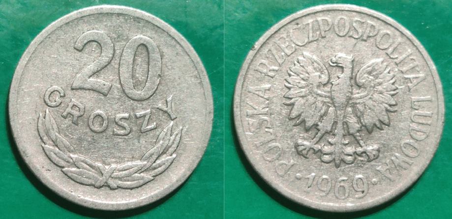 Poland 20 groszy, 1969 /