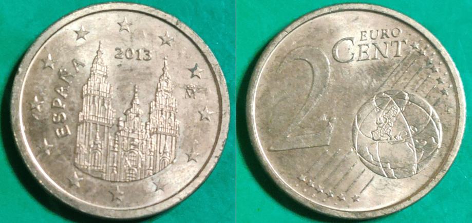 Spain 2 euro cent, 2013 ***/