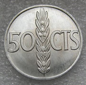 SPAIN 50 CENTIMOS 1966 (67)