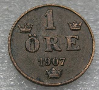 SWEDEN 1 ORE 1907