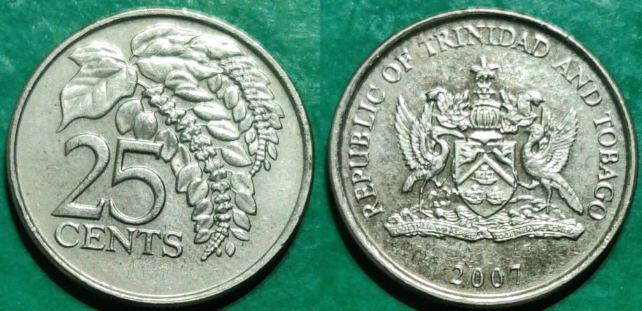 Trinidad and Tobago 25 cents, 2007 ***/