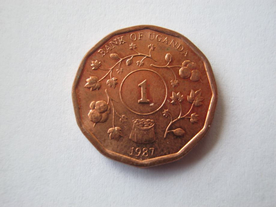 Uganda 1 shilling 1987. KM#27