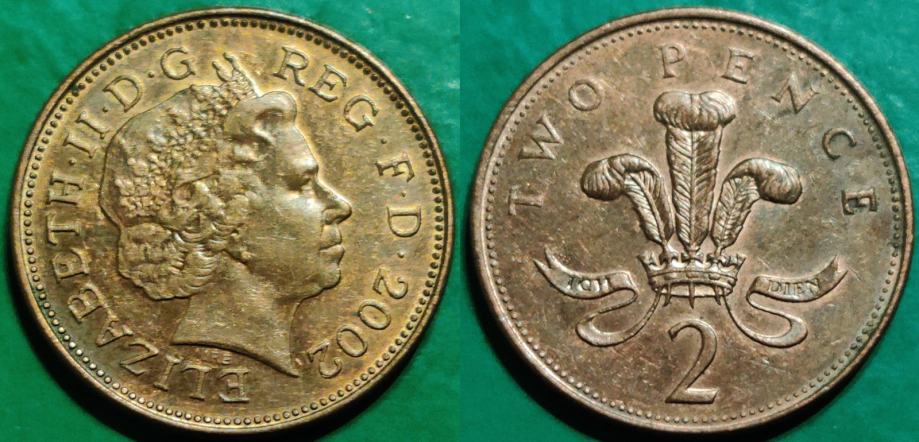 United Kingdom 2 pence, 2002 ***/