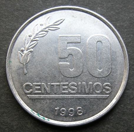 URUGUAY 50 CENTESIMOS 1998