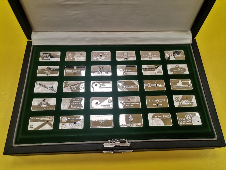 Zbirka srebrnih pločica sa draguljima " The Official Gem Ingots"