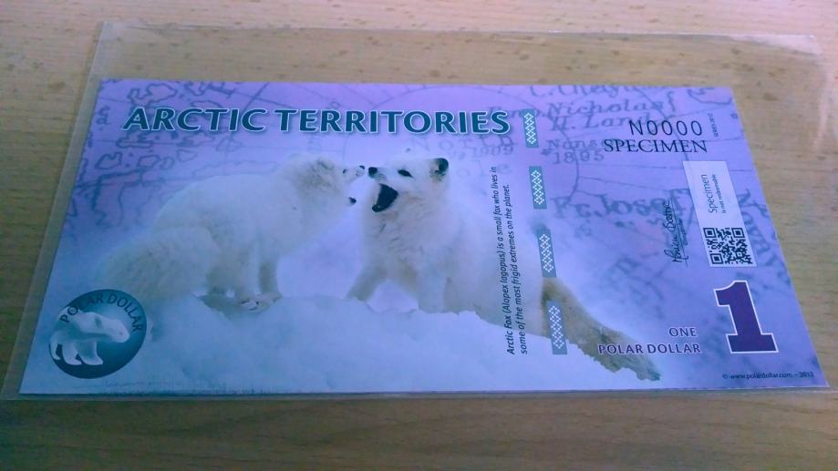 1 Polar Dollar Arctic Territories novčanica