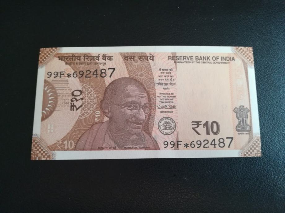 10 rupees 2018 UNC