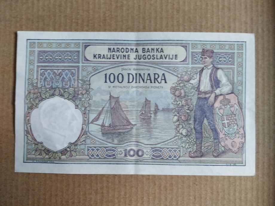 100 dinara 1929.