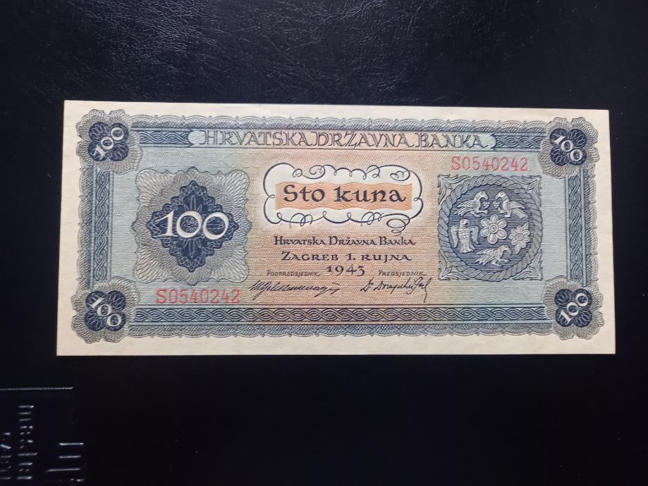 100 KUNA 1943 NDH UNC