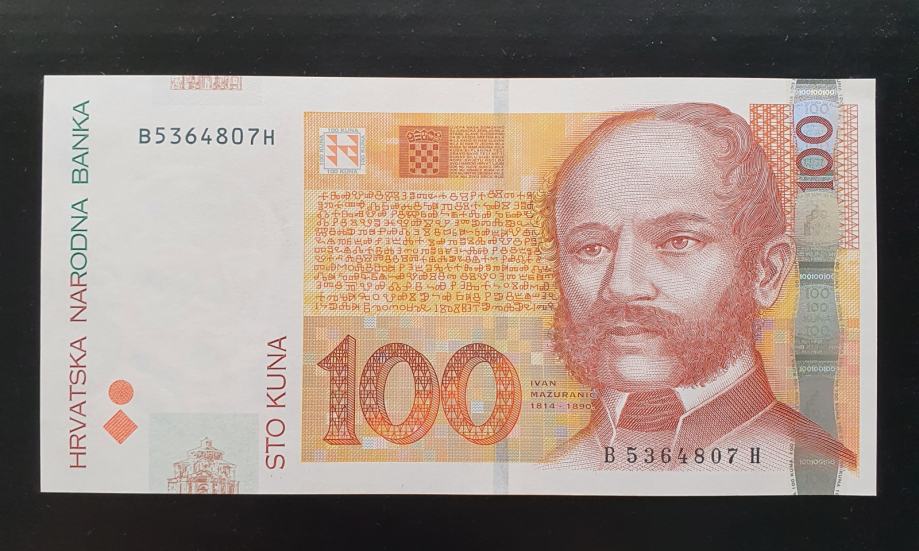 100 kuna 2012. UNC