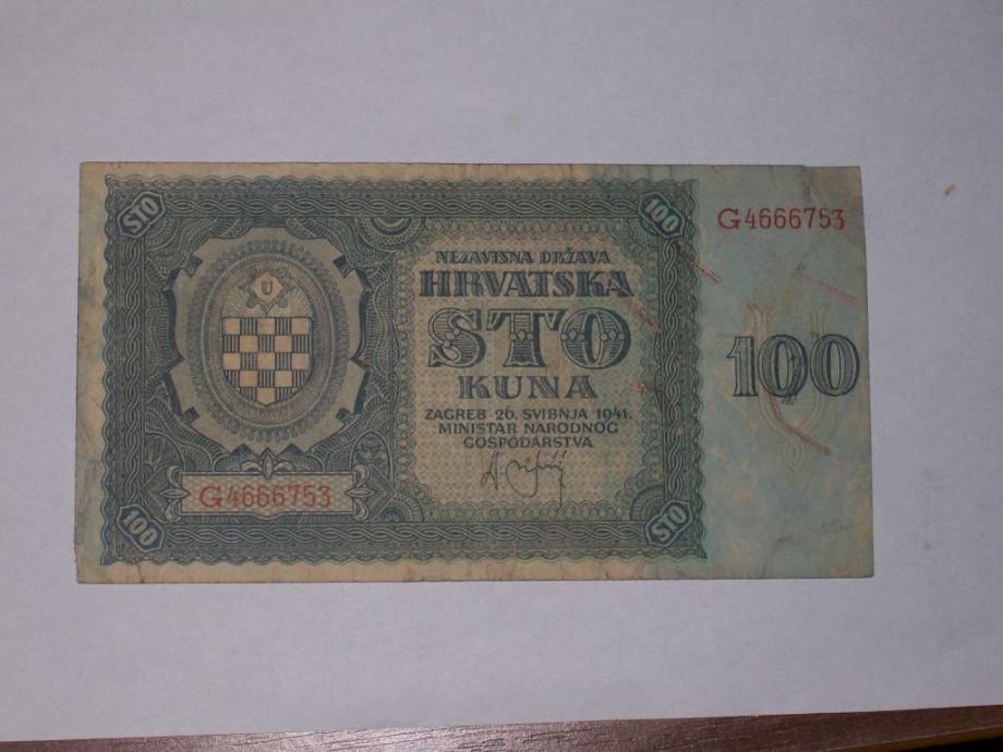 100 Kuna NDH 1941g.