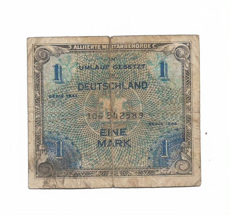 1944 EINE MARK novčanica Njemačke vojske