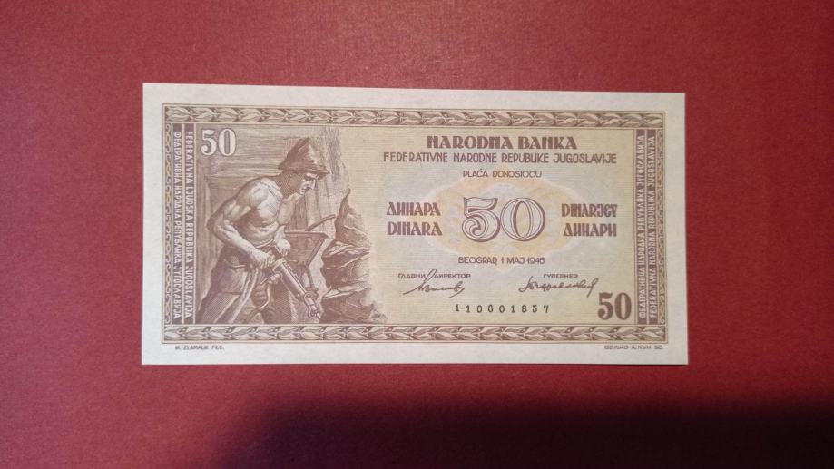50 dinara 1946.god. UNC