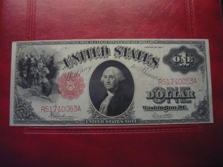 AMERIKA 1$ 1917 RED SEAL-XF