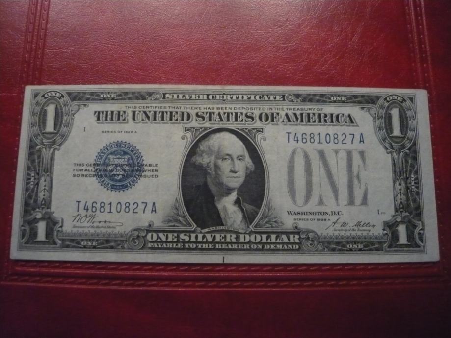 AMERIKA 1$ 1928 "FUNNY BACK"-SILVER CERTIFICATE-XF/aUNC
