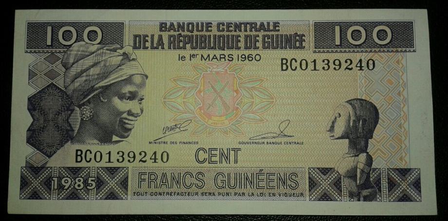 GUINEE- 100 francs 1985