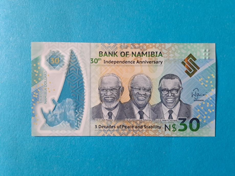 Namibija (Namibia) 30 Dollars 2020 Polymer Jubilarna UNC