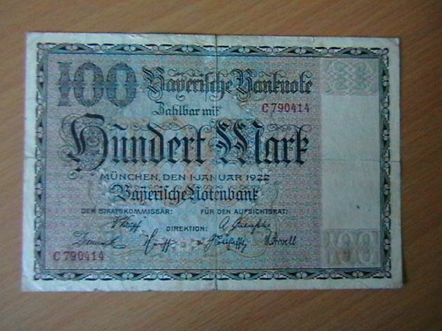 Njemački Reich  100 MARAKA  1.1.1922