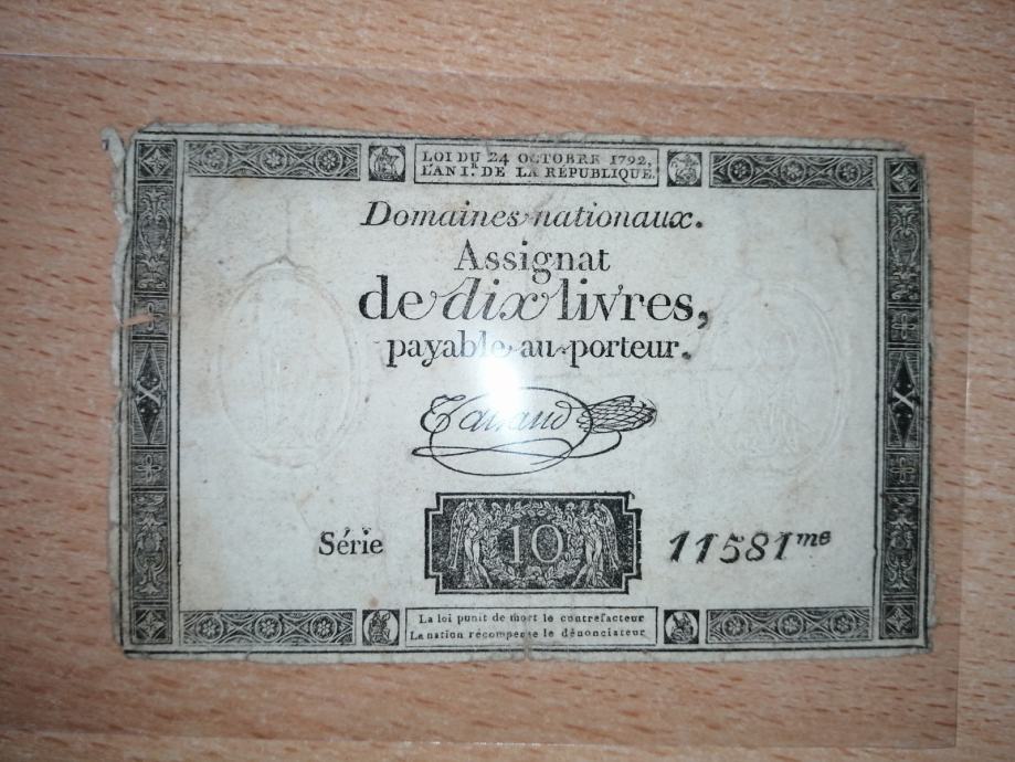 Novčanica iz 1792 godine