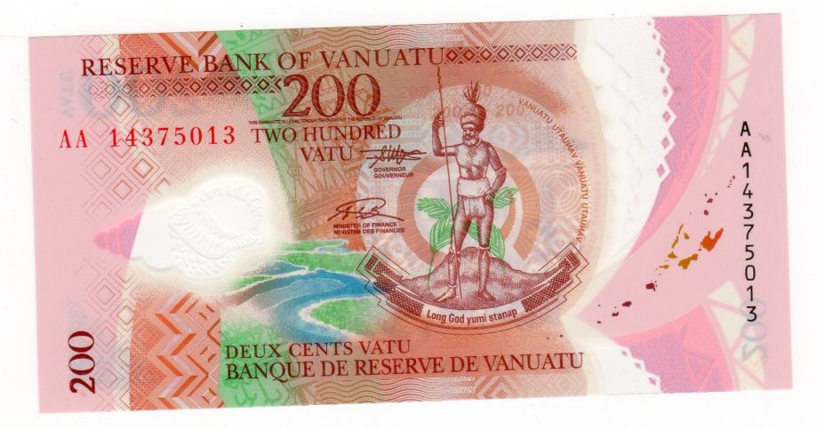 VANUATU 200 VATU 2014 UNC