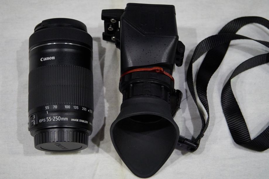 Canon ZOOM Objektiv EF-S 55-250  + ViewFinder Kamerar GRATIS!!
