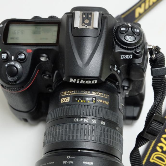 Nikon D300S + Objectif 18-70mm DX AF-S Nikkor ED - Boîtier Argenté Occasion
