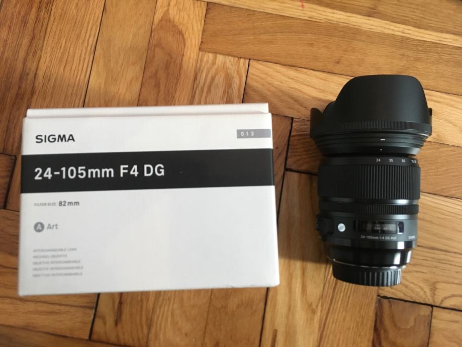 Sigma Art 24-105 f/4 + Marumi DHG lens protect Canon mount