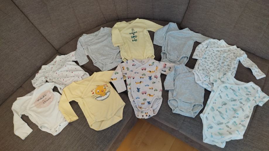 Odjeća za bebe 56/62/68,za bebu od 0-6mj.
