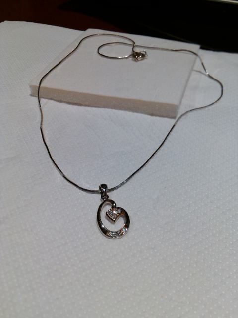 zenska ogrlica s privjeskom finoce 925, srebro