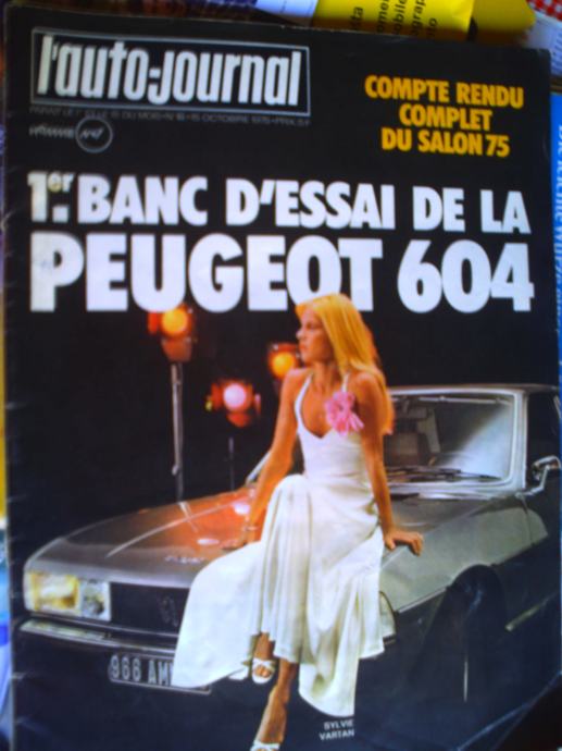 FRANCUSKI AUTO ZURNAL 1975 PEUGEOT 604 OPEL KADETT C CITY MANTA ASCONA